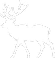 reindeer    outline silhouette vector