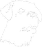 Rottweiler  outline silhouette vector