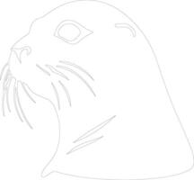 seal    outline silhouette vector