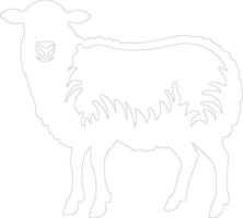 sheep    outline silhouette vector