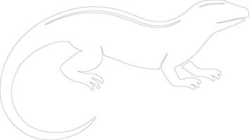 skink outline silhouette vector