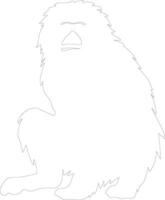 siamang    outline silhouette vector