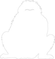 siamang   outline silhouette vector