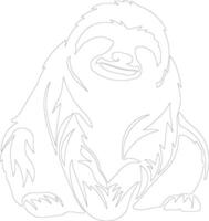 sloth    outline silhouette vector