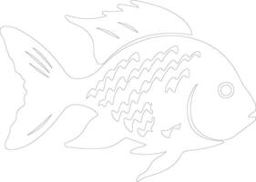 sunfish   outline silhouette vector