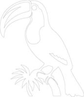 toucan   outline silhouette vector