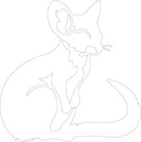 sugar glider   outline silhouette vector