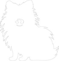 pomeranian    outline silhouette vector