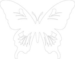 Queen Alexandras birdwing    outline silhouette vector