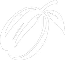 mango contorno silueta vector