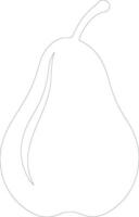 pear  outline silhouette vector