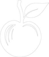 pluot  outline silhouette vector