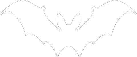 vampiro murciélago contorno silueta vector