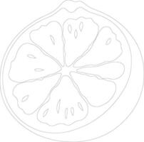 ugli fruit  outline silhouette vector