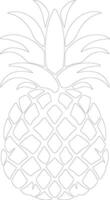 pineapple  outline silhouette vector