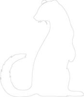 weasel  outline silhouette vector