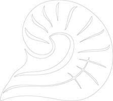 whelk  outline silhouette vector