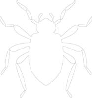 waterbug  outline silhouette vector