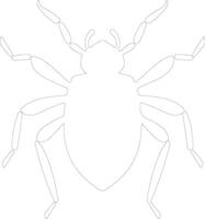 waterbug  outline silhouette vector