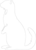 weasel  outline silhouette vector