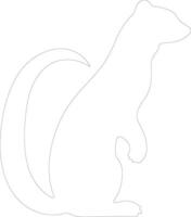 weasel  outline silhouette vector
