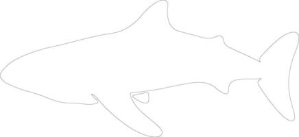 whale shark  outline silhouette vector