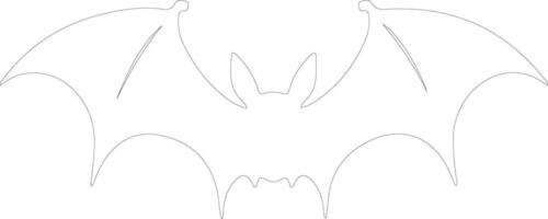 vampiro murciélago contorno silueta vector