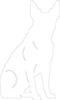 working dog  outline silhouette vector