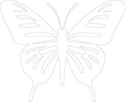 zebra longwing butterfly  outline silhouette vector