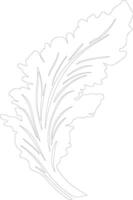 Chinese cabbage  outline silhouette vector