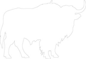 yak  outline silhouette vector