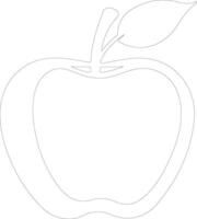 manzana contorno silueta vector