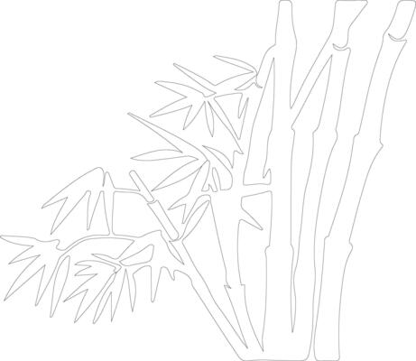 bamboo shoots  outline silhouette