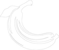 banana outline silhouette vector