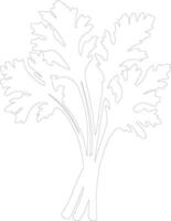 celery  outline silhouette vector