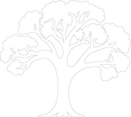 broccoli  outline silhouette
