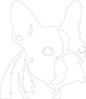 Boston Terrier  outline silhouette vector