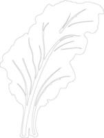 chard  outline silhouette vector