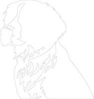 Brittany Spaniel  outline silhouette vector