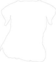 Cane Corso  outline silhouette vector