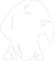 Coonhound  outline silhouette vector