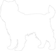 Bouvier des Flandres  outline silhouette vector