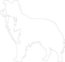 Collie  outline silhouette vector