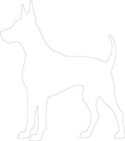 Doberman Pinscher outline silhouette vector