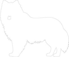 Finnish Lapphund  outline silhouette vector