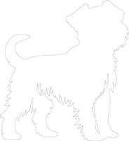 Glen of Imaal Terrier  outline silhouette vector