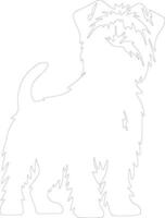 Glen of Imaal Terrier  outline silhouette vector