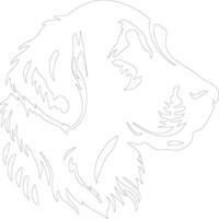 Golden Retriever  outline silhouette vector