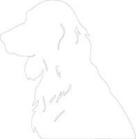 Irish Setter  outline silhouette vector