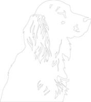 Irish Setter outline silhouette vector